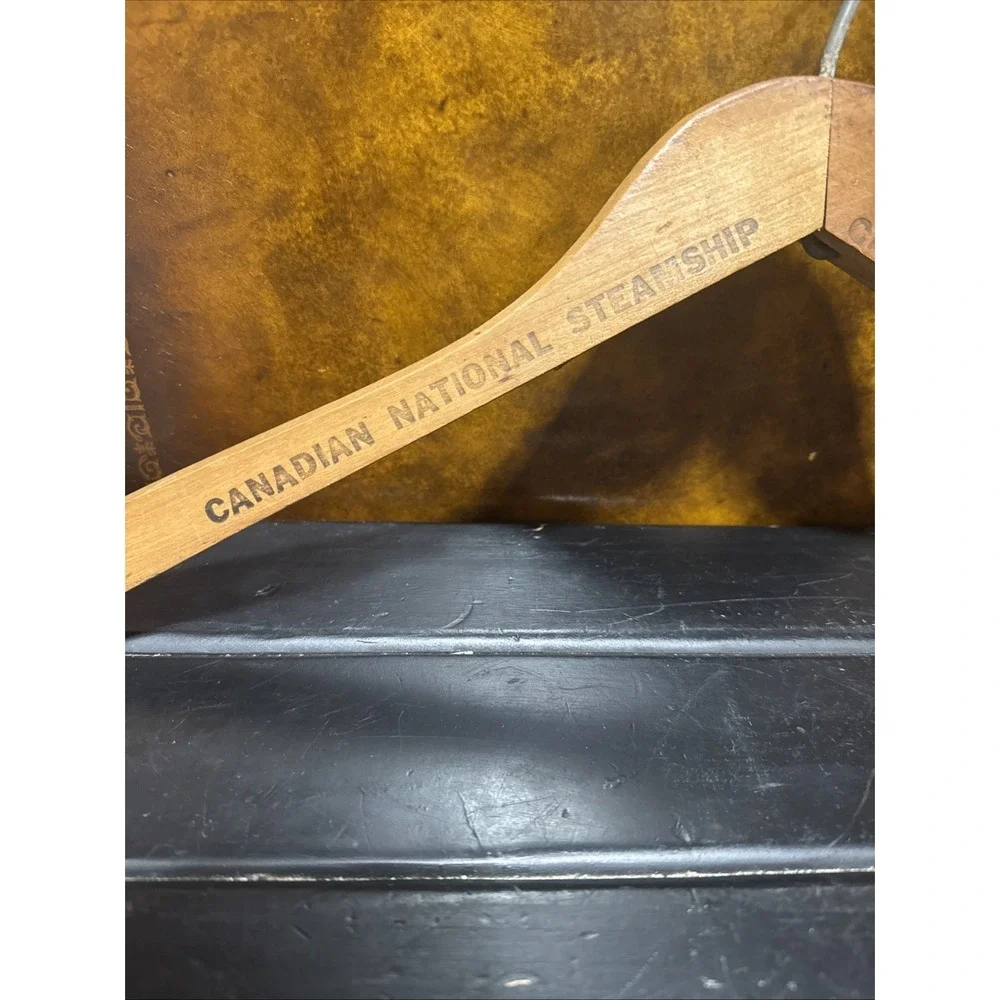 Vintage Canada National Steamship Wood Coat Hanger